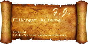 Flikinger Julianna névjegykártya